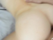 Tight pussy grips dick and made him cum early! 13/16