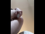 Was so horny, that started to fuck myself staying on the knees till orgasm 2/16