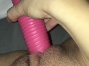 teen has intense orgasm with dildo 4/16