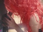 Incredible sensual blowjob from amazing redhead Dolly, quickie doggy style