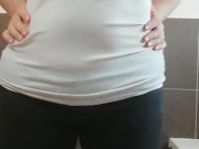 standing double penetration anal plug and huge dildo hairy pussy pissing 1/16