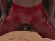 My Cougar Wife Red Lingerie Having Fun