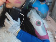 Sexy DVA Overwatch Blowjob ASMR Cosplay With Emanuelly