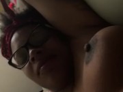 Interracial Erika Sweets and Chris Curves oral handjobs and foreplay