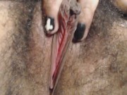 HD EXTREME Closeup of Hairy Pussy and Fingering 14/16