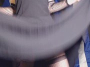 HD Close up of Meaty Hairy Pussy and Asshole in Crotchless Fishnet Tights 14/16