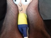 Giantess Finds and Crushes and Tramples Little Man (Morty Plush) 16/16