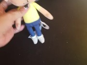 Giantess Finds and Crushes and Tramples Little Man (Morty Plush) 2/16