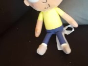 Giantess Finds and Crushes and Tramples Little Man (Morty Plush) 4/16