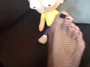 Giantess Finds and Crushes and Tramples Little Man (Morty Plush) 5/16