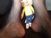 Giantess Finds and Crushes and Tramples Little Man (Morty Plush) 6/16