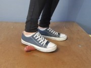 Converse cockcrush and shoejob with cumshot