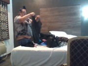 buttcrack in hotel while friend showers + flashing naked in window PUBLIC 1/16