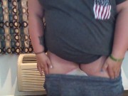 buttcrack in hotel while friend showers + flashing naked in window PUBLIC 15/16