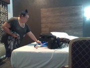 buttcrack in hotel while friend showers + flashing naked in window PUBLIC 2/16