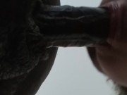 Sucking and it's dripping wet