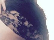 Curvy blonde upskirt striptease 1/16