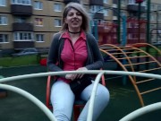 walk around the city with a vibrator on the remote control 5/16