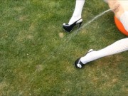 Sexy Girl meine erste Pissen Compilation 10 Minuten Natursekt #Glowup2018 8/16