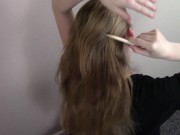 POV Hair Job Blowjob Cumshot in Hair Roleplay Video Hair Fetish 2/16