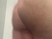 Curvy blonde sucking on dildo and playing 12/16