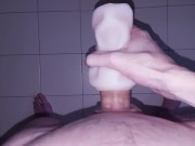 HORNY 20yo BOY STROKES HIS COCK WITH A FLESHLIGHT UNTIL CREAMPIE 6/16