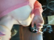 Smoke cigarette and take my cock as well 14/16