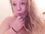 Horny Teen Girl Strips and Sucks on Fingers 4/16