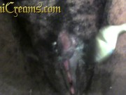 Dripping Pussy Grool Spoon Eating Ebony Hairy Throbbing Twat - Cami Creams 15/16