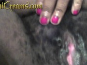 Dripping Pussy Grool Spoon Eating Ebony Hairy Throbbing Twat - Cami Creams 16/16