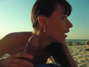 Risky public blowjob on the beach.Travel diaries pt1 9/16