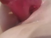 Fucking my tight wet pussy with my favourite toy 14/16
