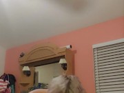 Amateur blonde wife ties husband down and swallows 15/16