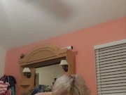 Amateur blonde wife ties husband down and swallows 16/16