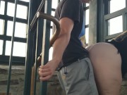 Thick girl gets fucked in public watch tower 10/16