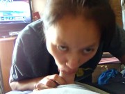 Girlfriend giving me head first time swallowing 8/16