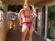 Fucking Myself On The Patio - Big Tit Swedish Slut Pussy Fucking Solo 2/16