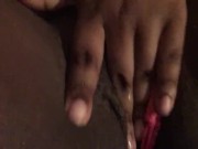 Ebony babe fingers juicy pussy 7/16