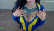Girls saved pussy - Fuck a fallout vault girl to save your life - gamer cosplay blowjob pov sex