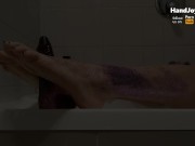 HandJoy * Goddess Hira, Footjob to 2 dildos at the same time in the bathtub 7/16
