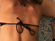 Big tits blonde eats pussy while getting fucked from behind and eats cum! 7/16