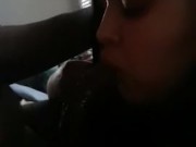 Teasing daddy with a few deep throats 14/16