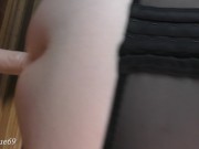 Enjoying a Deep Anal Dildo in my BBW Asshole - Big Ass Slut in Lingerie 8/16