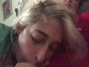 Morning blowjob leads to facial for blonde teen 15/16