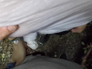 Amateur couple fuck in the forest. POV Sexe Blowjob Cumshot 2/16