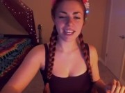 AwesomeKate - Teen Redhead w/ Braided Pigtails Performs Hitachi Cum Show 1/16