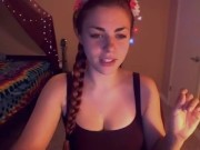 AwesomeKate - Teen Redhead w/ Braided Pigtails Performs Hitachi Cum Show 2/16