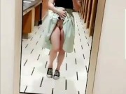Alternative girl cums in public bathroom 16/16