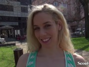 GERMAN SCOUT - Schlankes Teen Nesty auf Strasse angesprochen und gefickt 1/16