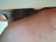 Amateur chubby hairy HOUSEWIFE fucked by huge cock and REAL SQUIRT dildo 11/16